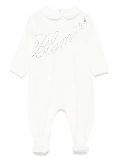 Miss Blumarine Babies' Crystal-embellished Pajama In White