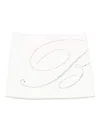 Miss Blumarine Crystal-embellished Skirt In White