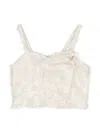 Miss Blumarine Feather-detail Corset Tank Top In Neutrals
