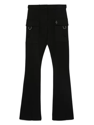 Miss Blumarine Kids' Flared Trousers In Black