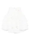 Miss Blumarine Floral-appliqué Blouse In White