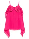 Miss Blumarine Floral-appliqué Dress In Pink