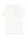 Miss Blumarine Floral-appliqué T-shirt In White