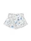 Miss Blumarine Floral Print Shorts In White