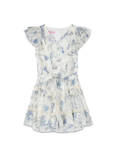 Miss Blumarine Flowers Dress In White