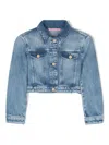 Miss Blumarine Logo-embroidered Denim Jacket In Blue