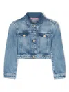 Miss Blumarine Logo-embroidered Denim Jacket In Blue