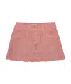 Miss Blumarine Gonna Baby Girl Salmone In Denim In Cotone In Pink