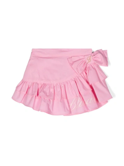 Miss Blumarine Gonna Bambina Con Fiocco In Pink