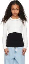 Miss Blumarine Kids White Maglia Aperta Cardigan In 10602 Snow White