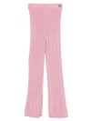 Miss Blumarine Knitted Trousers In Pink