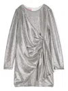 Miss Blumarine Metallic-effect Dress In Grey
