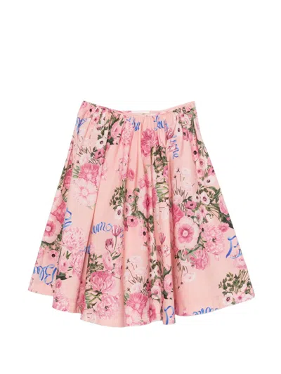 Miss Blumarine Mini Stylish Skirt For Girls In Pink