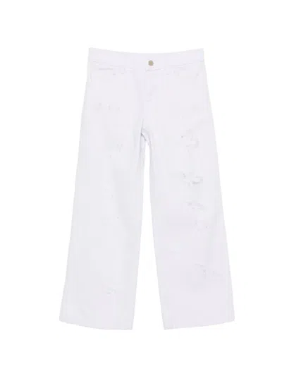 Miss Blumarine Mini Stylish Trousers For Girls In White