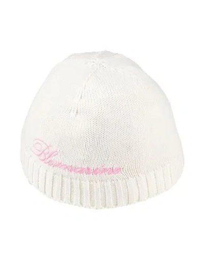 Miss Blumarine Babies'  Newborn Girl Hat White Size 3 Cotton, Merino Wool