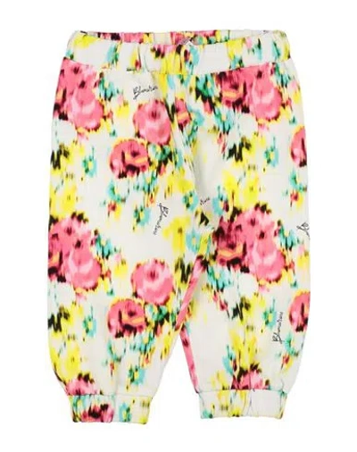 Miss Blumarine Babies'  Newborn Girl Pants White Size 3 Cotton, Elastane In Multi