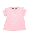 Miss Blumarine Newborn Girl T-shirt Pink Size 3 Cotton, Elastane In Pink
