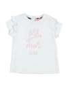 Miss Blumarine Babies'  Newborn Girl T-shirt White Size 3 Cotton, Elastane