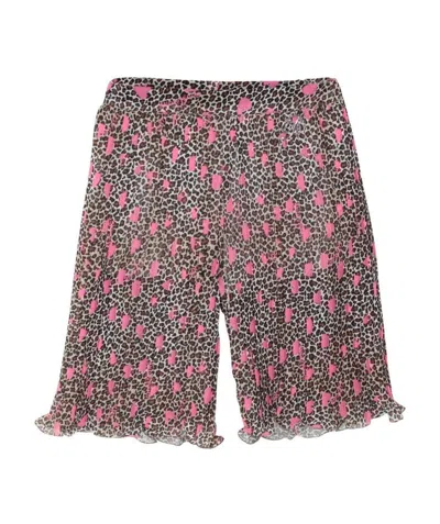 Miss Blumarine Pantalone Bambina Con Stampa Animalier In Viscosa In Black