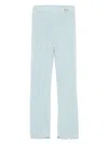 Miss Blumarine Knitted Trousers In Light Blue