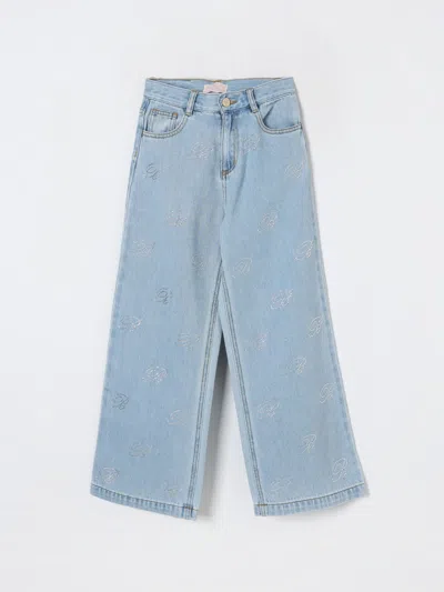Miss Blumarine Pants  Kids Color Gnawed Blue