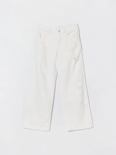 Miss Blumarine Kids' パンツ  ボーイ カラー ホワイト In White