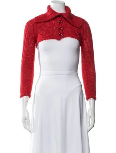 Pre-owned Miss Blumarine Patterned Sweater In Red