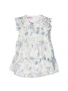 Miss Blumarine Floral-print Ruffled Dress In Multicolour