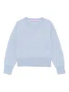 MISS BLUMARINE RHINESTONE-LOGO SWEATER