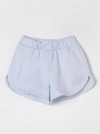 Miss Blumarine Short  Kids Color Gnawed Blue