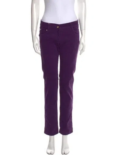 Pre-owned Miss Blumarine Straight Leg Pants W/ Tags In Purple