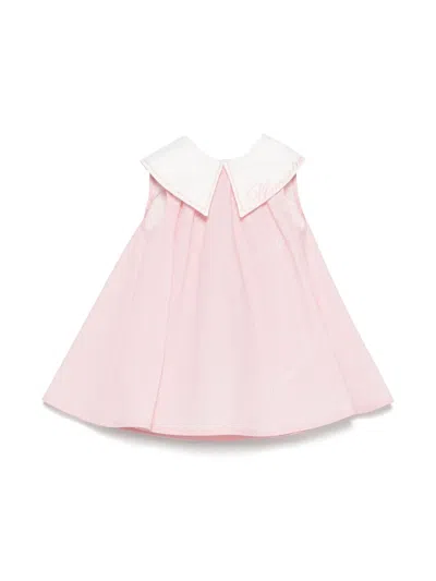 Miss Blumarine Babies' Striped Shirt Dress In Pink