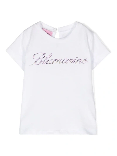 Miss Blumarine Kids' T-shirt Con Logo In White