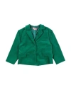 Miss Blumarine Toddler Girl Blazer Green Size 6 Cotton, Elastane In Multi