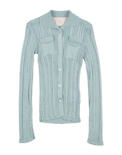 Miss Blumarine Babies'  Toddler Girl Cardigan Sky Blue Size 6 Viscose, Polyester, Metallic Polyester