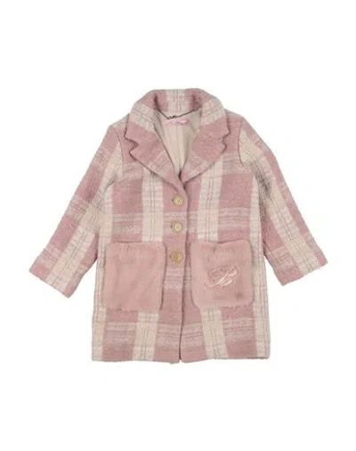 Miss Blumarine Babies'  Toddler Girl Coat Antique Rose Size 4 Acrylic, Polyester, Wool, Elastane In Pink