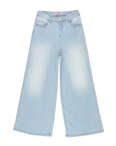 Miss Blumarine Babies'  Toddler Girl Jeans Blue Size 4 Cotton, Elastane