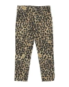 Miss Blumarine Toddler Girl Pants Beige Size 5 Cotton, Elastane In Animal Print