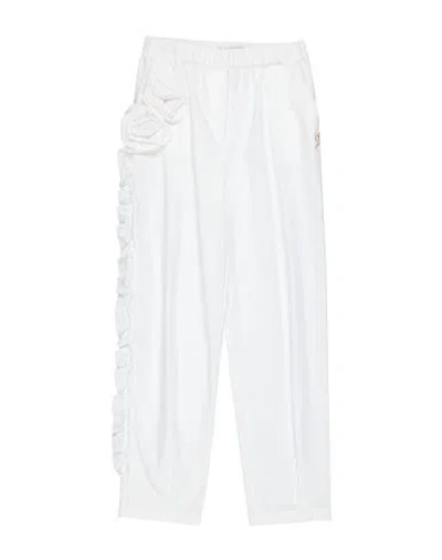 Miss Blumarine Babies'  Toddler Girl Pants White Size 6 Cotton