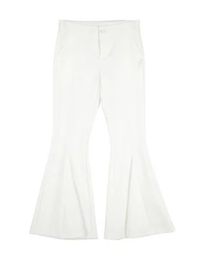 Miss Blumarine Babies'  Toddler Girl Pants White Size 6 Polyester, Elastane