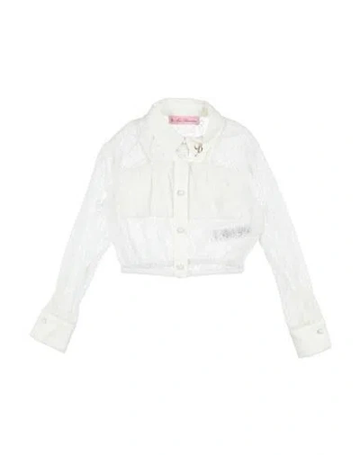 Miss Blumarine Babies'  Toddler Girl Shirt Ivory Size 6 Polyamide, Polyester, Elastane In White