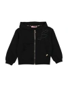 Miss Blumarine Toddler Girl Sweatshirt Black Size 6 Cotton, Elastane In Black
