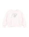 Miss Blumarine Toddler Girl Sweatshirt Light Pink Size 5 Cotton In White