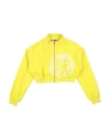 Miss Blumarine Toddler Girl Sweatshirt Lime Green Size 6 Cotton, Elastane In Yellow