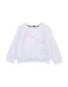 Miss Blumarine Toddler Girl Sweatshirt White Size 3 Cotton, Elastane In Gray