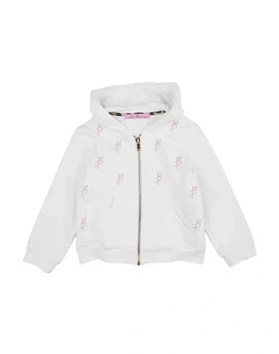 Miss Blumarine Babies'  Toddler Girl Sweatshirt White Size 3 Cotton, Elastane
