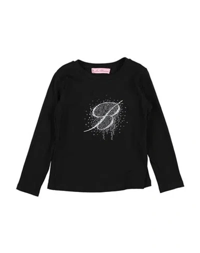 Miss Blumarine Babies'  Toddler Girl T-shirt Black Size 4 Cotton, Elastane