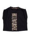 Miss Blumarine Toddler Girl T-shirt Black Size 6 Cotton, Elastane In Black