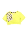 Miss Blumarine Toddler Girl T-shirt Lime Green Size 6 Cotton, Elastane In Yellow