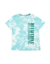 Miss Blumarine Toddler Girl T-shirt Turquoise Size 6 Cotton In Blue